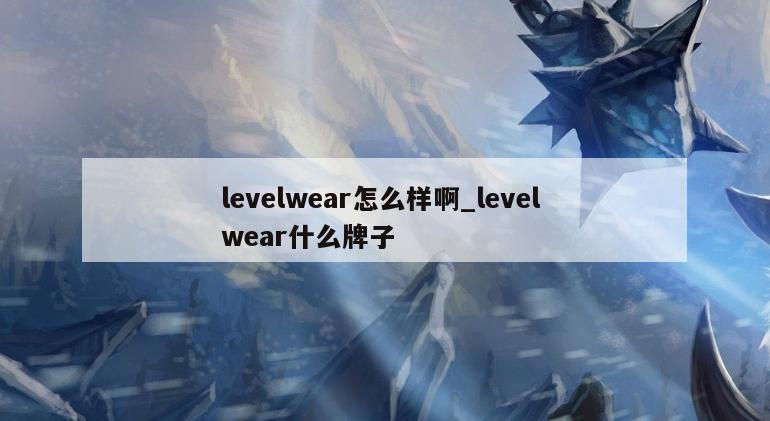 levelwear怎么样啊_level wear什么牌子